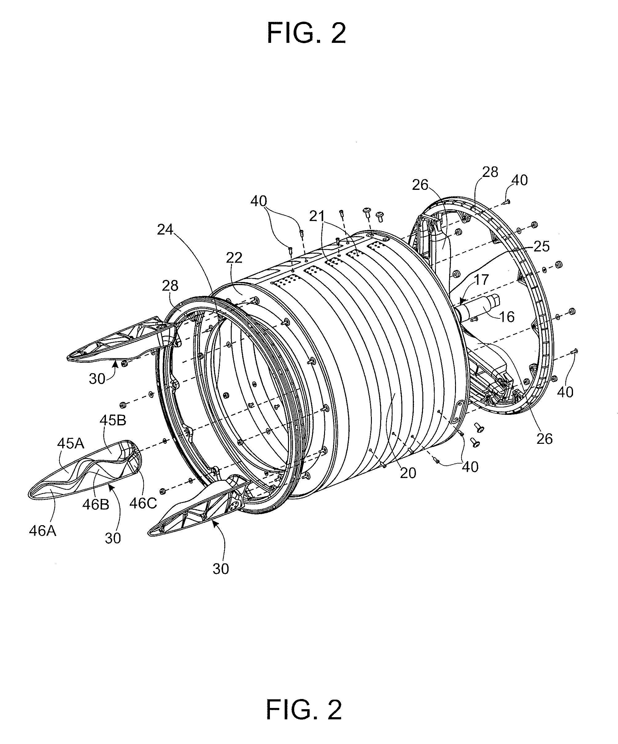 Front loading washer baffle