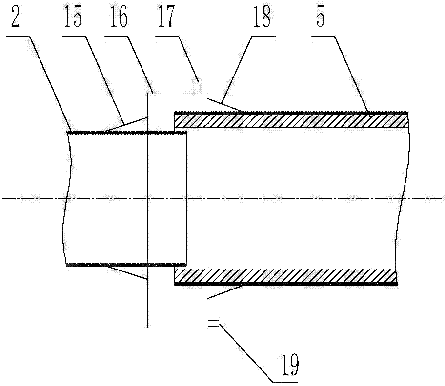 Internal and external integrated biomass rotation pyrolysis gasification device and application