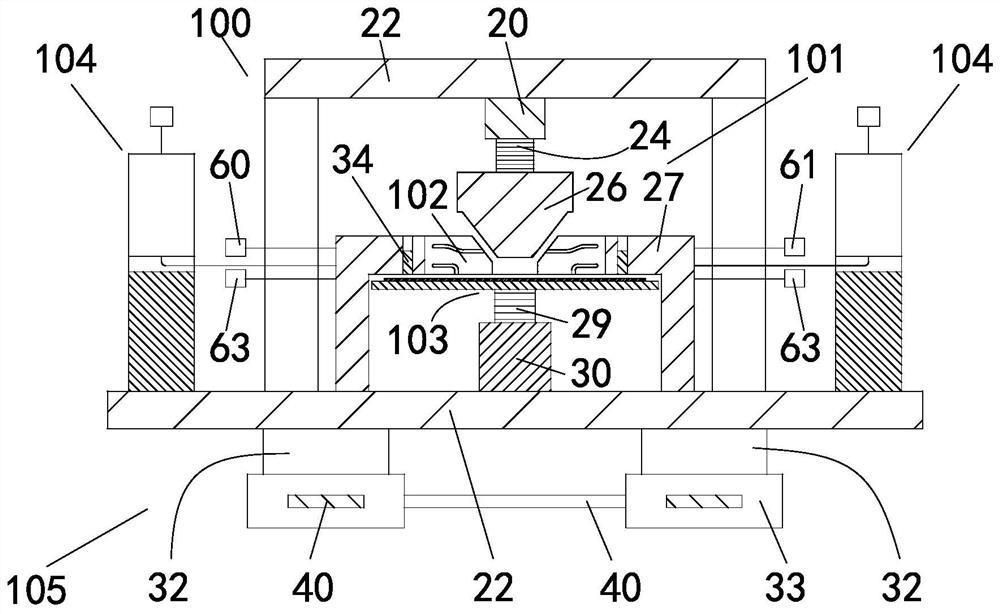 Fluid system component mechanical property detection device, detection system and detection method