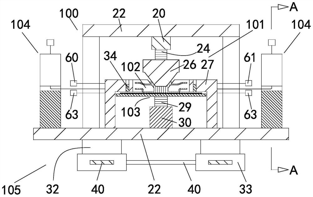 Fluid system component mechanical property detection device, detection system and detection method