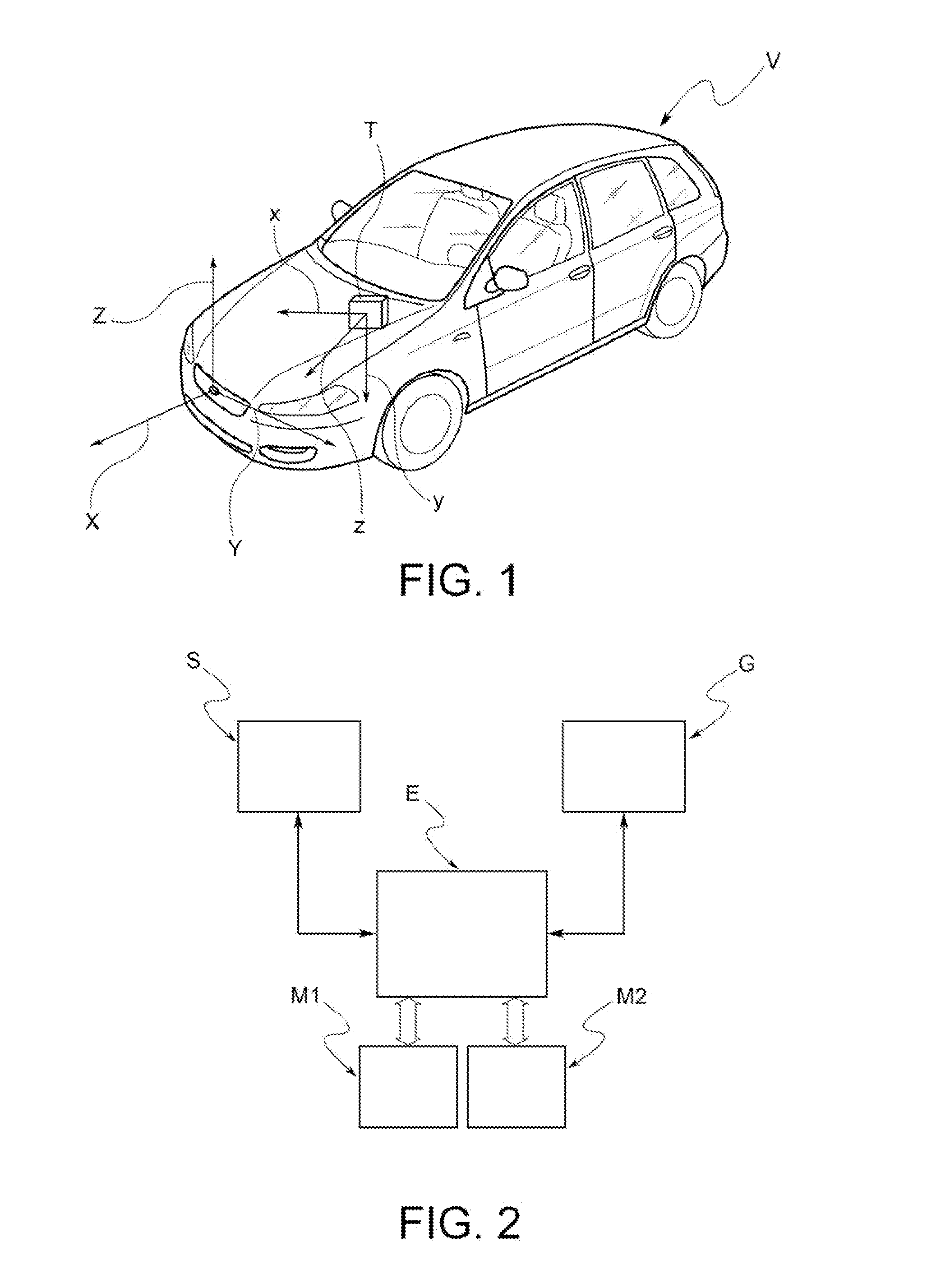 Method for calibrating inertial sensor installed in arbitrary position on board vehicle and sensor system of dynamics of vehicle able to be installed on board in arbitrary position