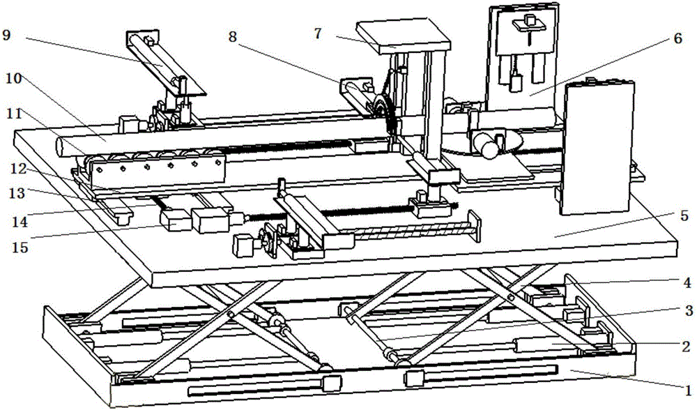 Cutting mechanism of cutting device for batch production of equal-length glass tubes