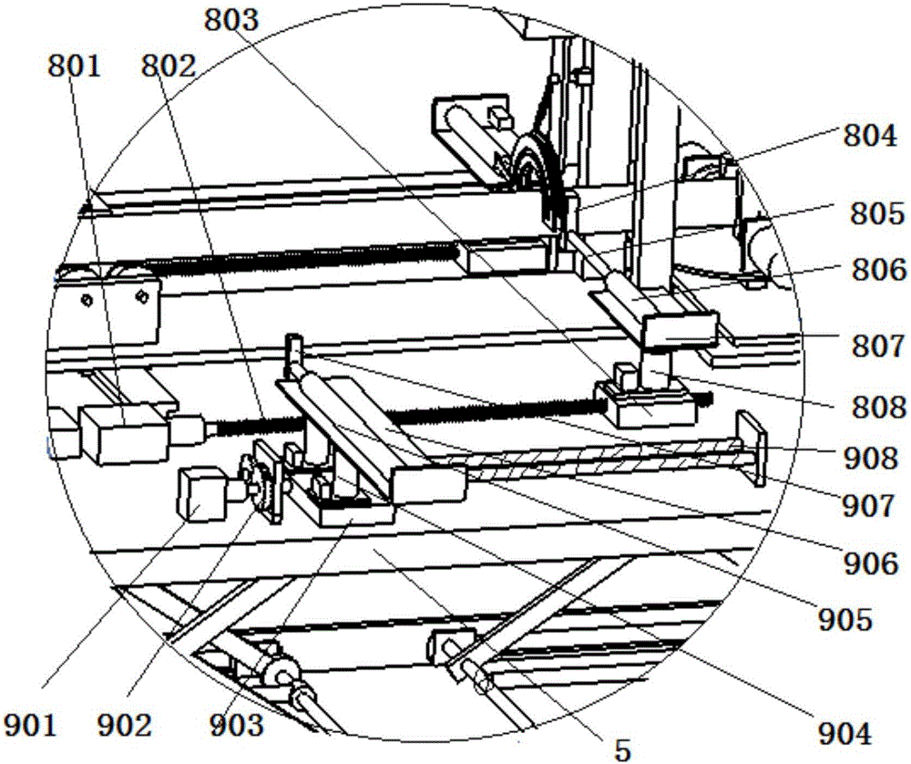 Cutting mechanism of cutting device for batch production of equal-length glass tubes