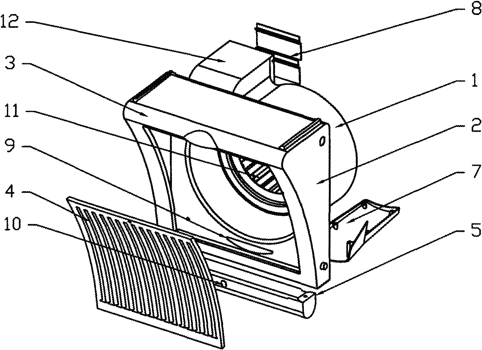 Turbine oil smoke absorbing fan