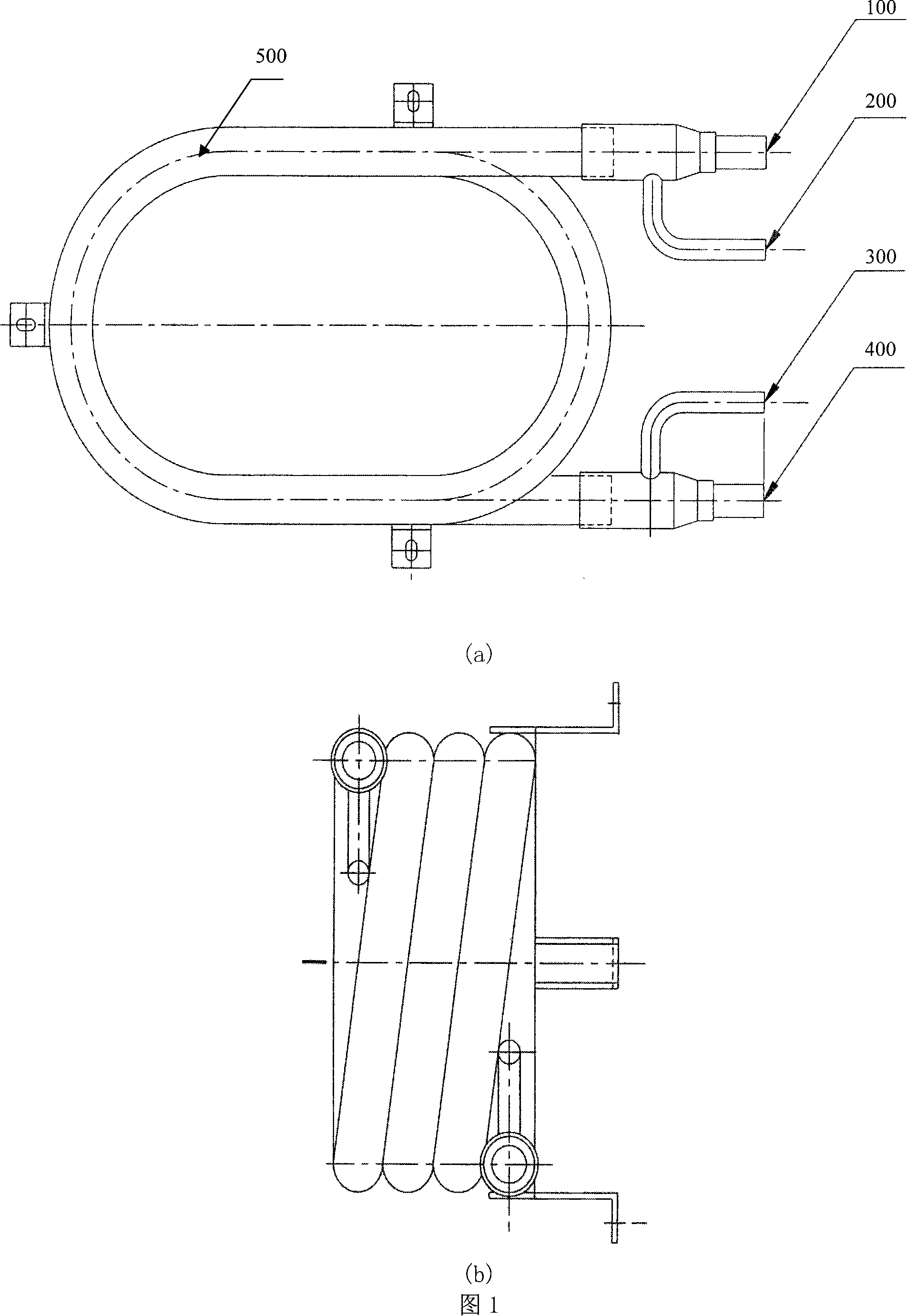 Liquid division type double-pipe condenser