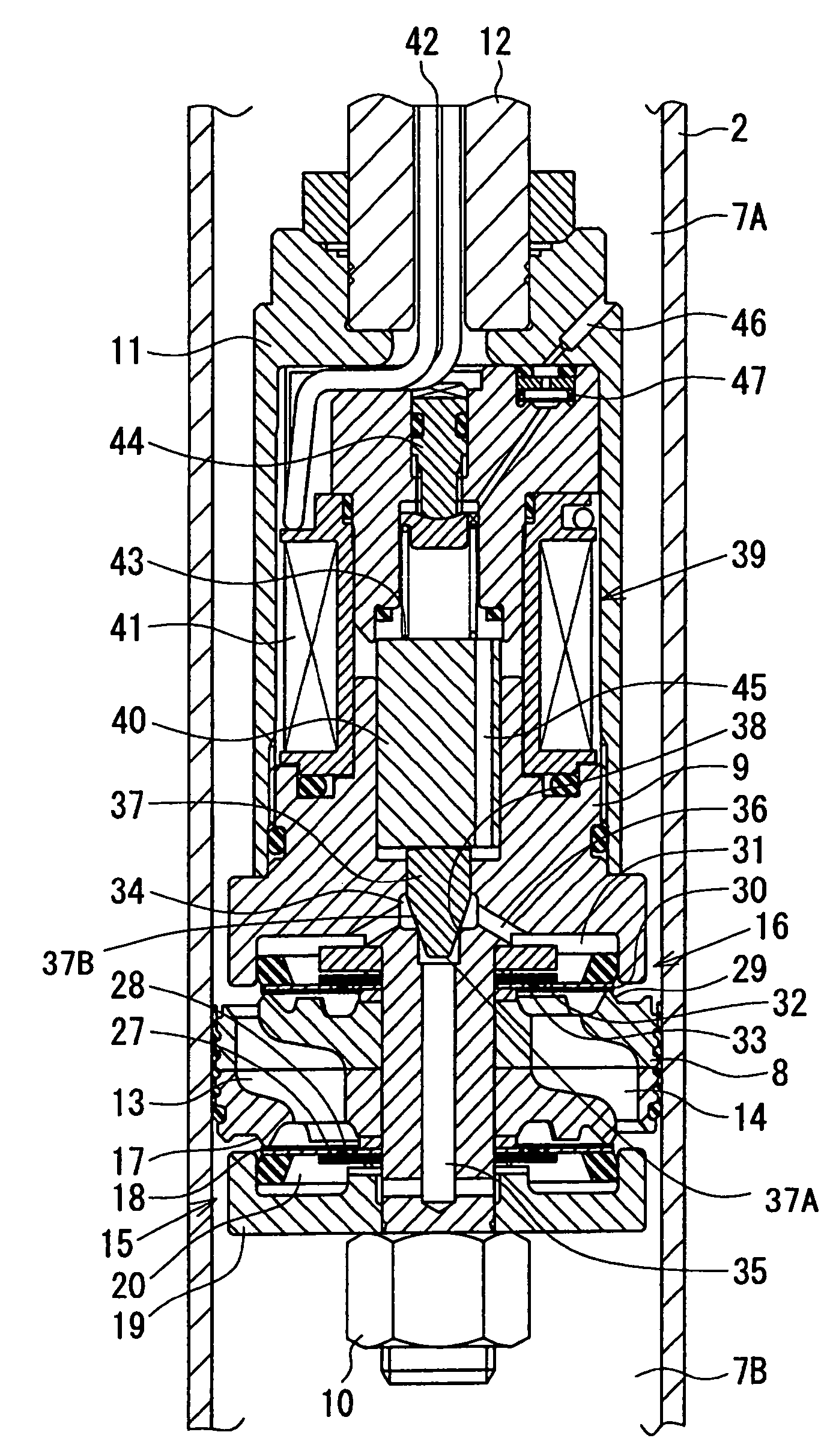 Controllable damping force hydraulic shock absorber