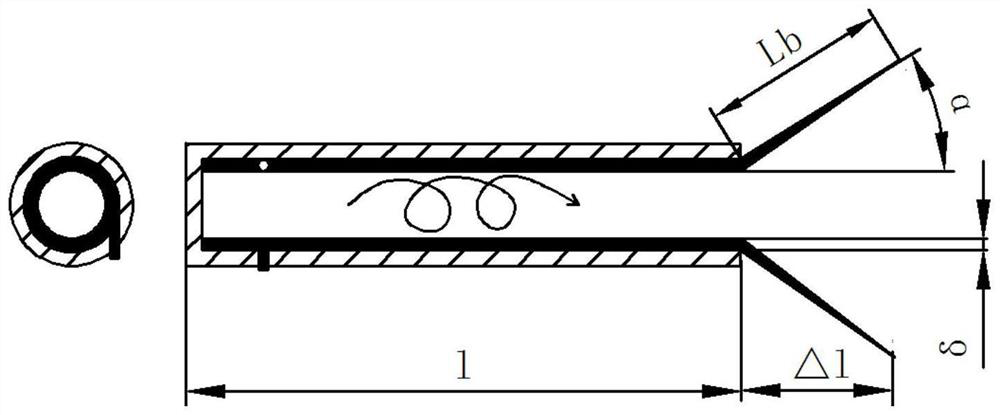 Calculation method for inherent acoustic frequency of centrifugal nozzle