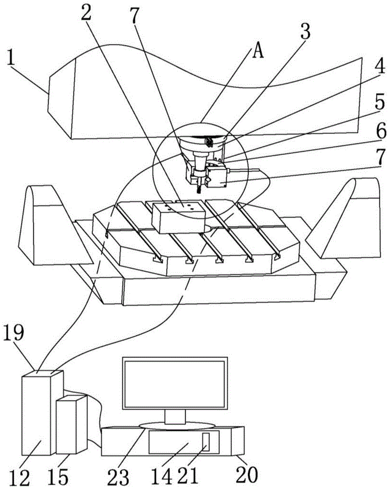 High-accuracy cutter deviation online measuring device and method