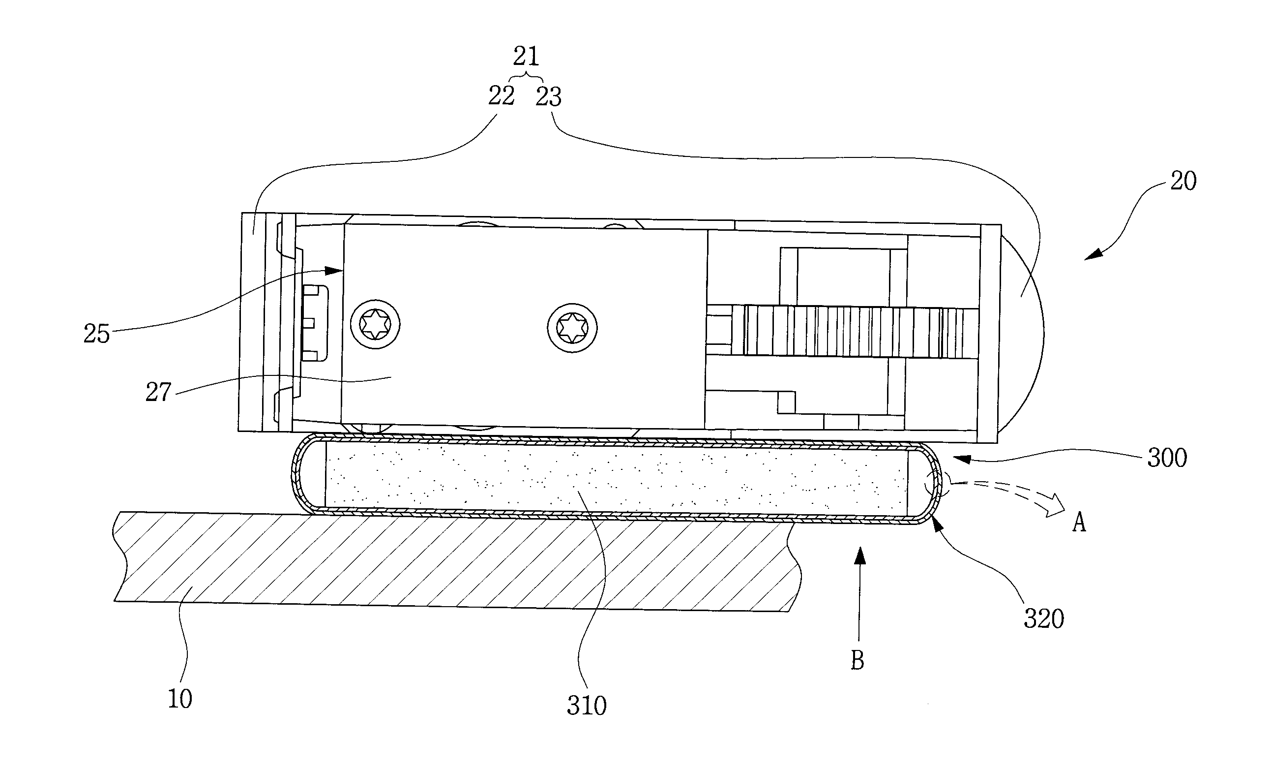 Heat radiating structure for electronic module and electronic device having the same