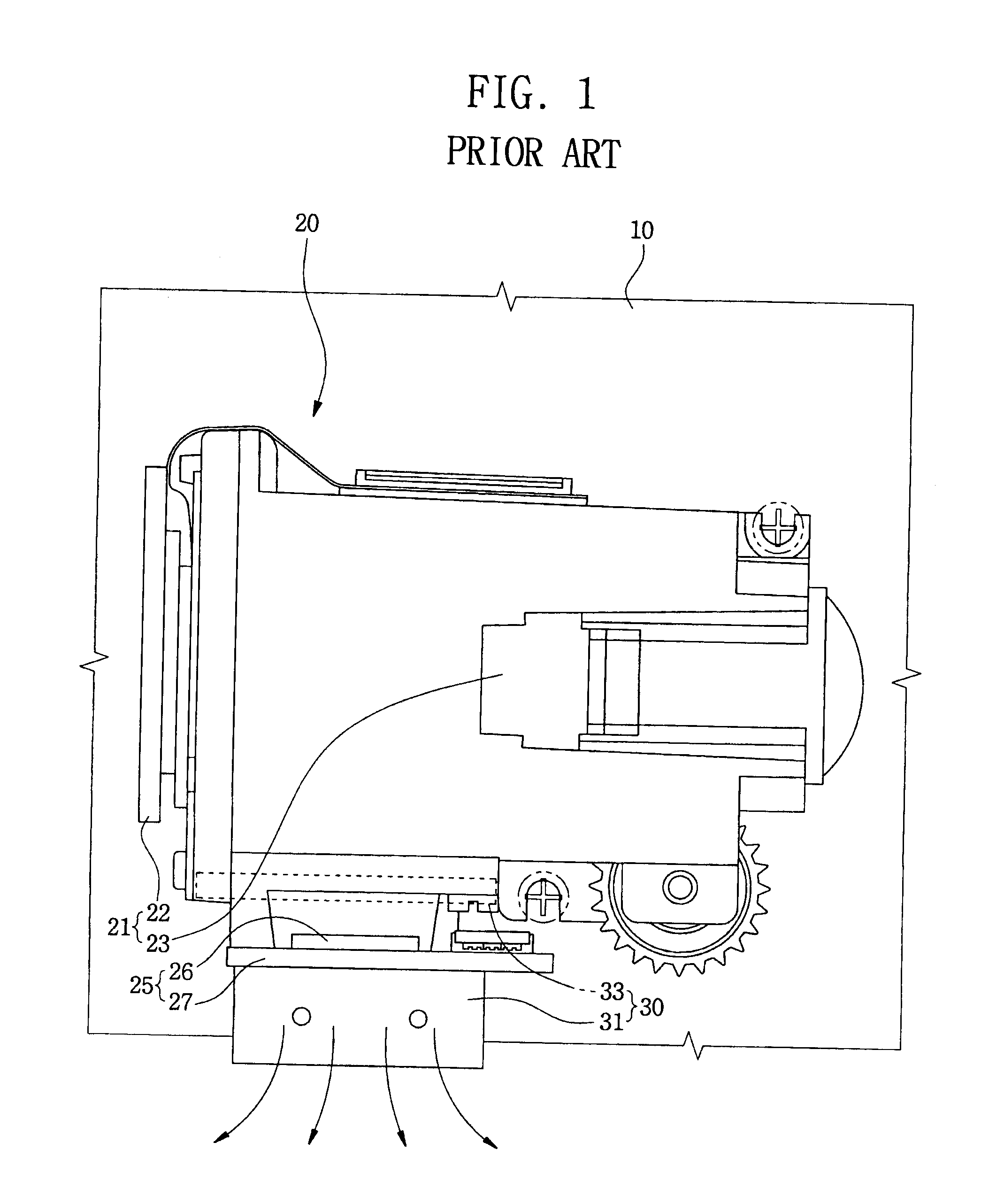 Heat radiating structure for electronic module and electronic device having the same