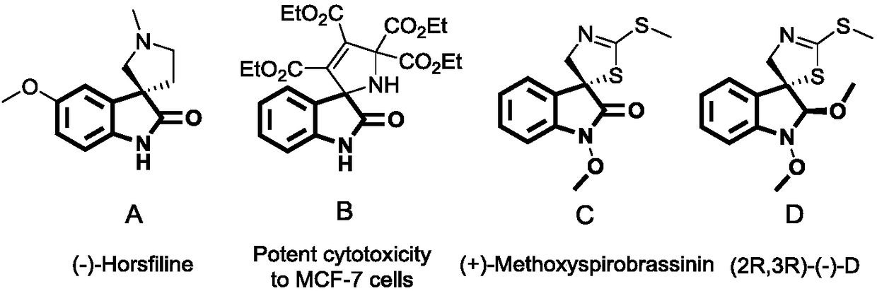 Asymmetric synthesis method of chiral benzofuran spirooxindole compound