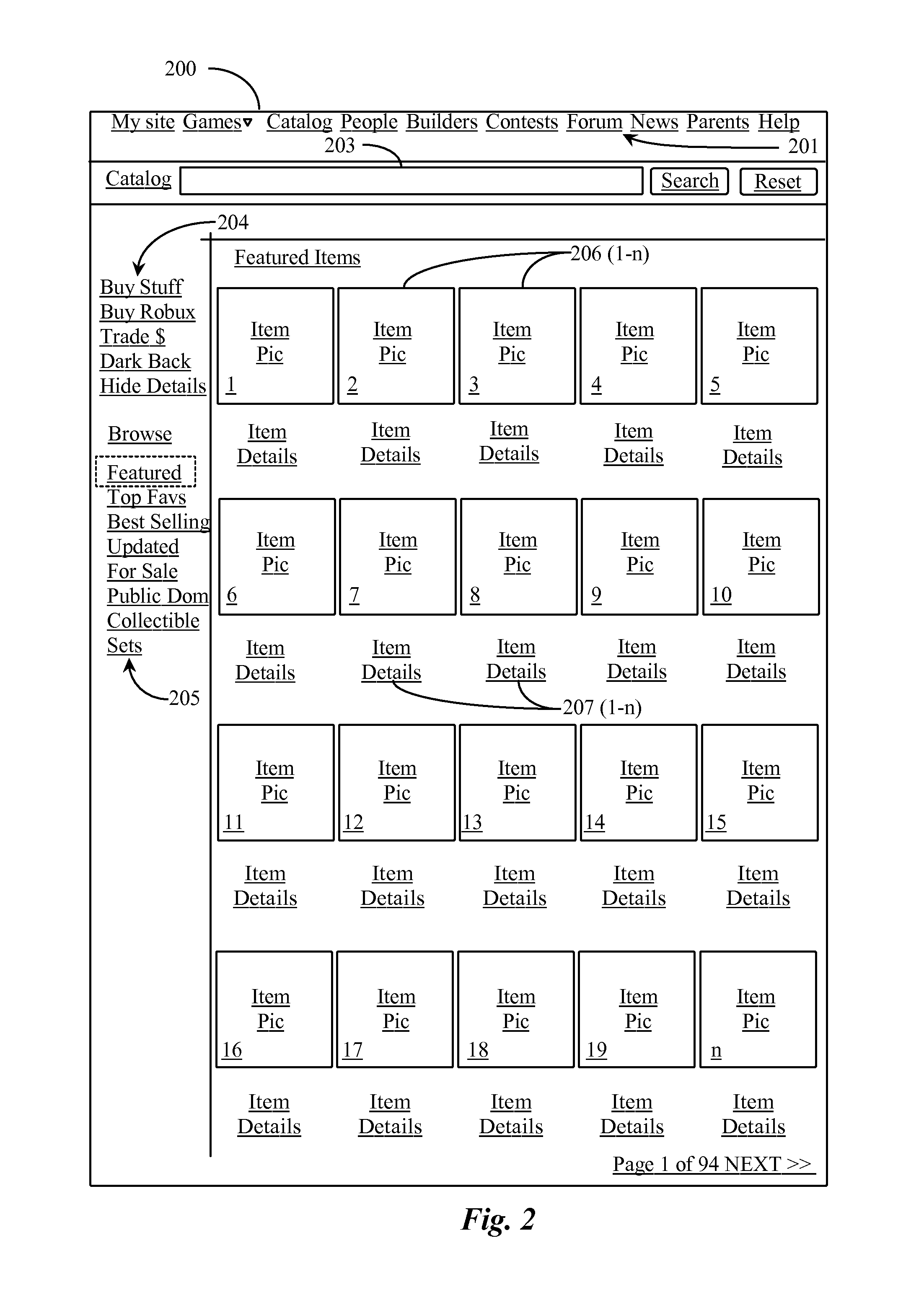 Method for Sorting and Displaying Items in a Virtual Catalog