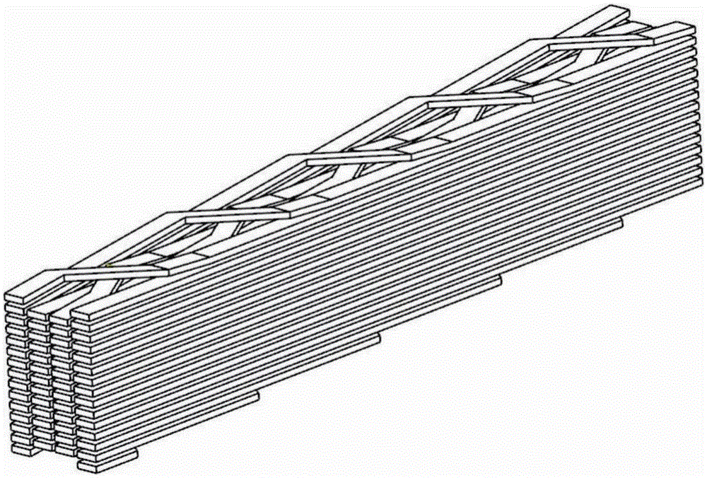 Two-cycle hybrid transposed stator bar of large steam-turbine generator and two-cycle hybrid transposition method