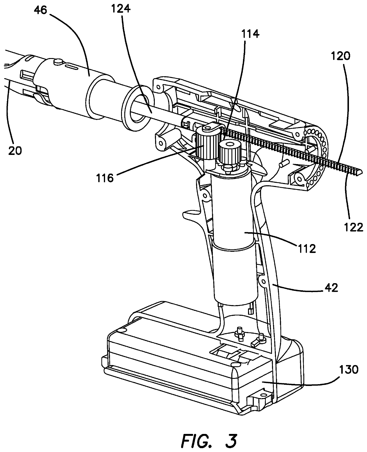 Surgical stapler having a powered handle