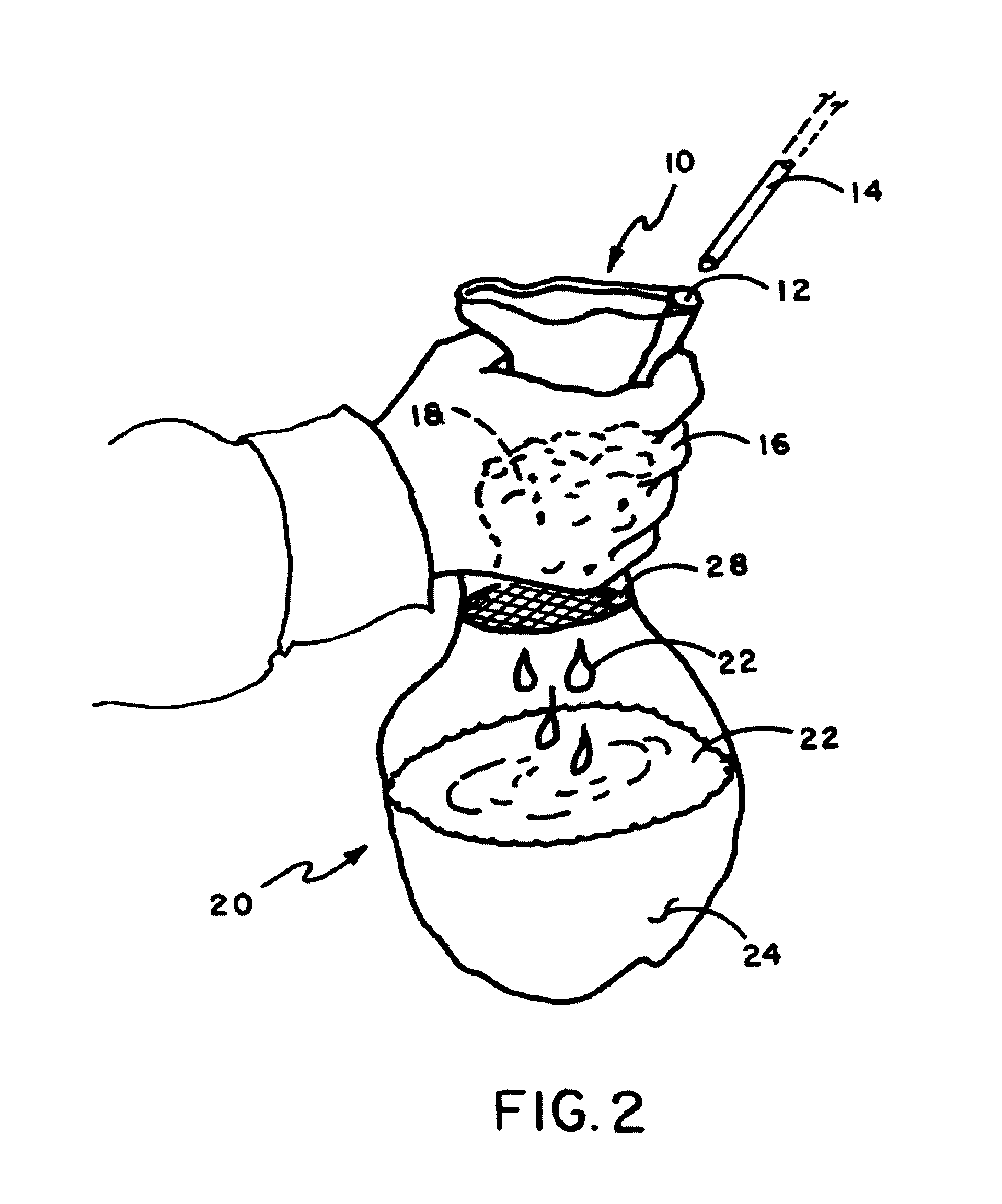 Device for making fruit juice and method of producing individual servings thereof