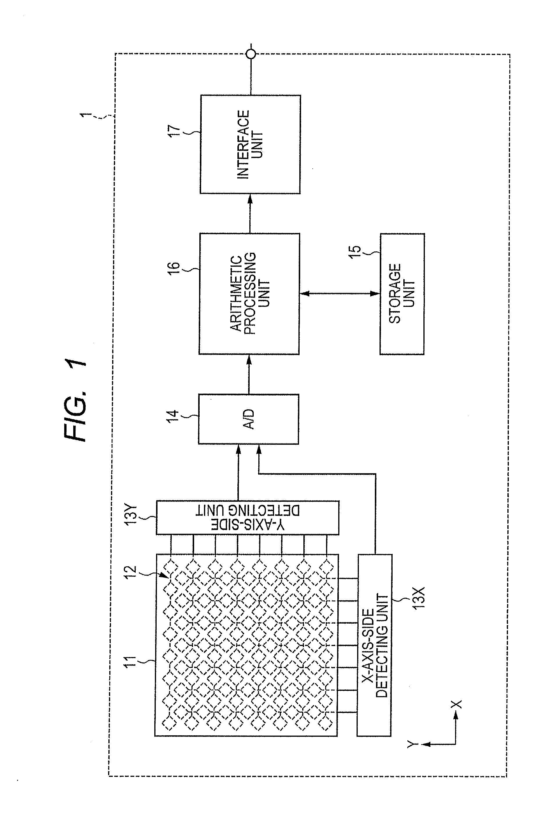 Capacitance-type detecting device