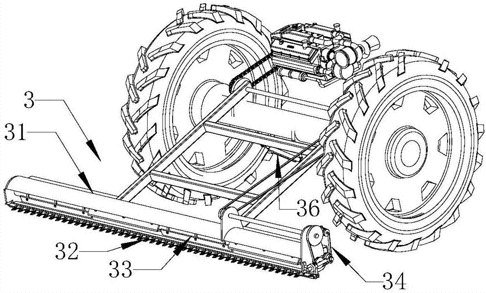 Harvester provided with protective ladder and lower lifting header and capable of smashing straw