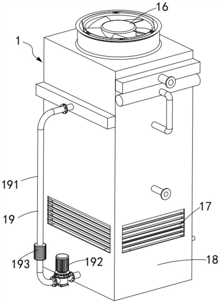 Efficient water-saving countercurrent water circulation heat exchange type condenser