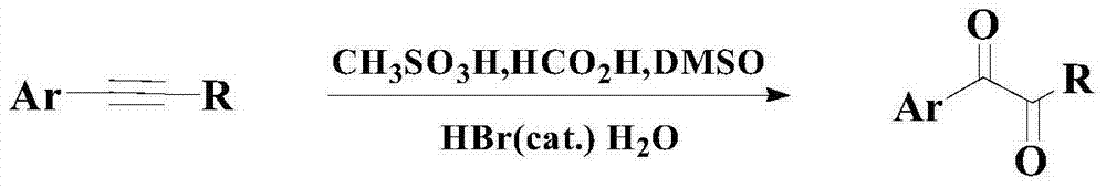 Catalytic synthesis method of organic chemical intermediate 1,2-diketone compound