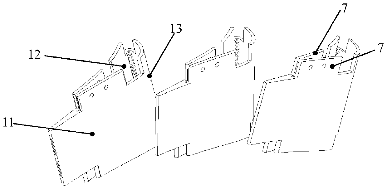 Aero-engine ceramic matrix composite fixation guider blade structure and molding method thereof