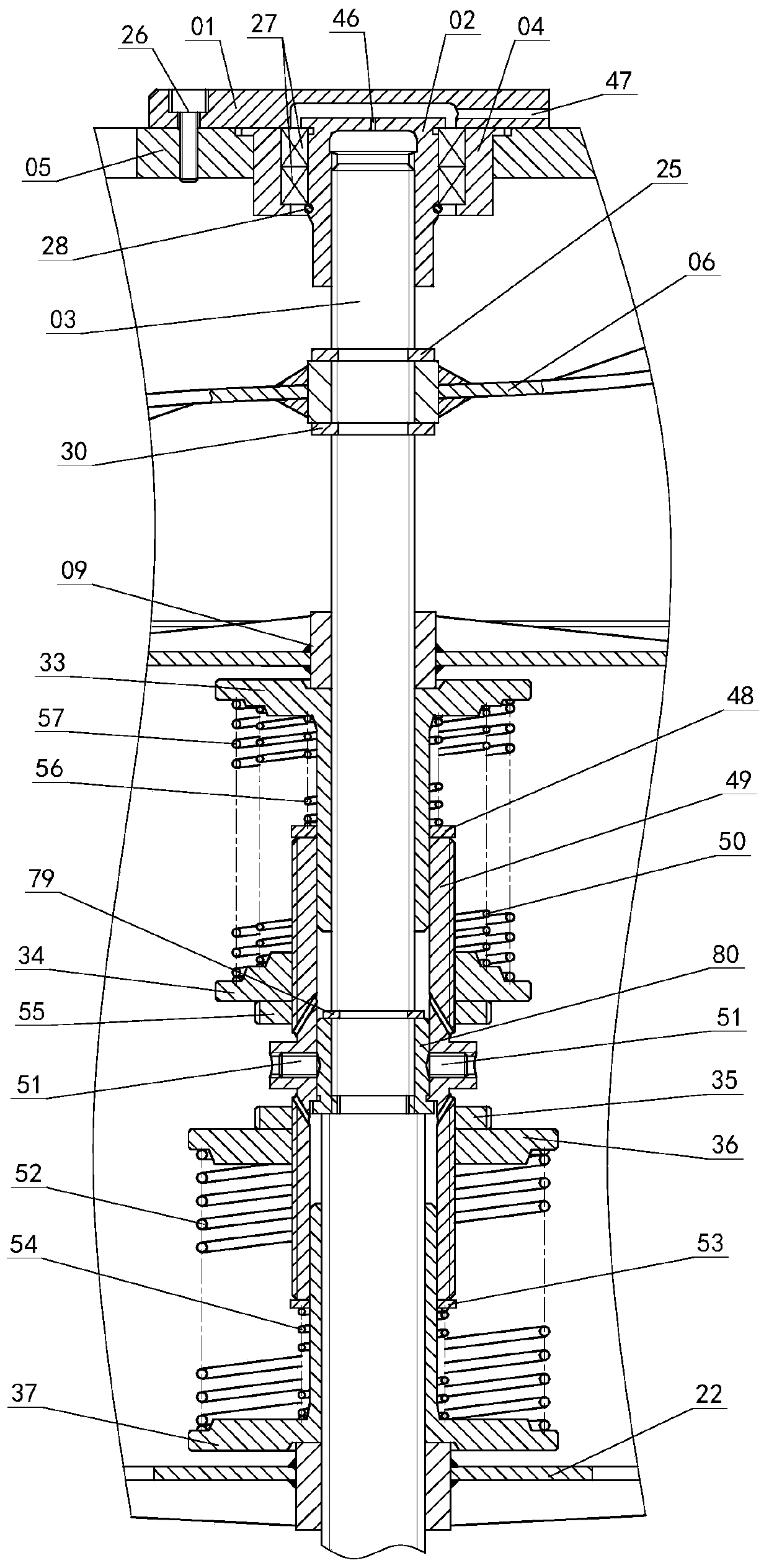 Mechanical servo control method for axial flow threshing