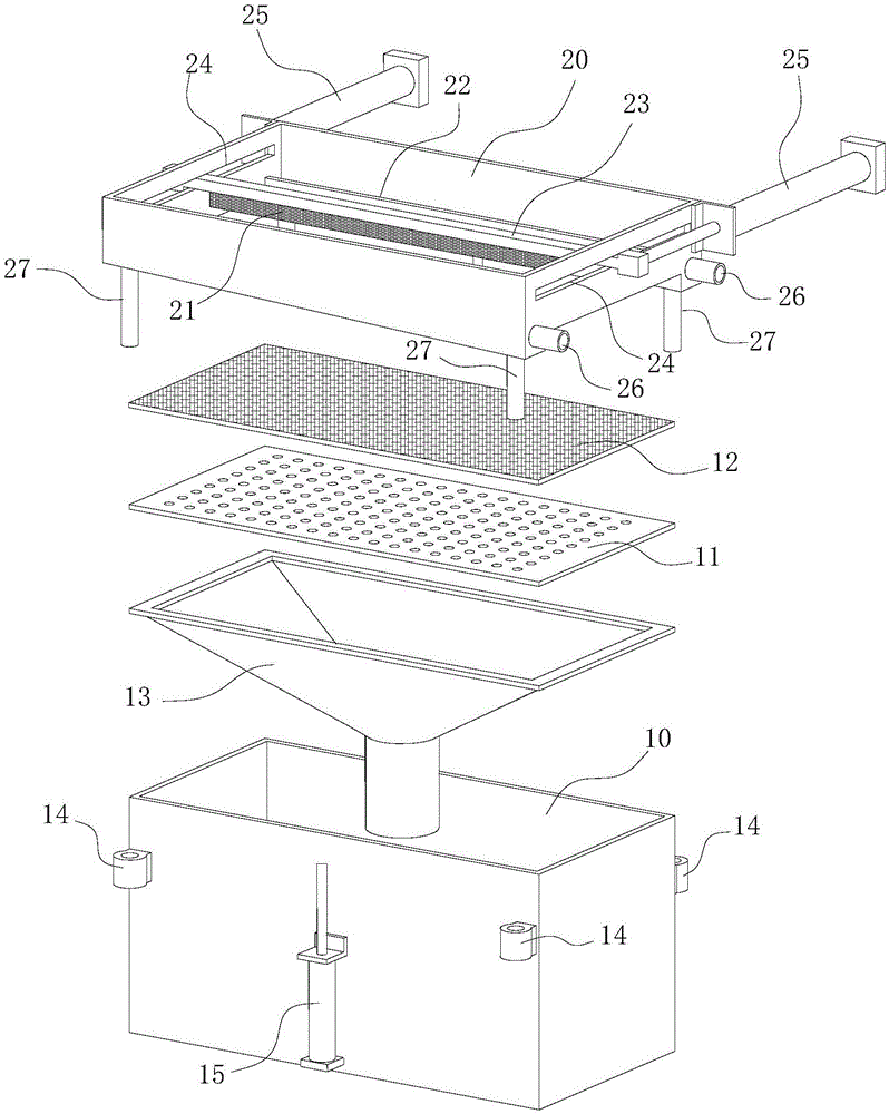 Feed liquid filtering system for producing premna microphylla tofu