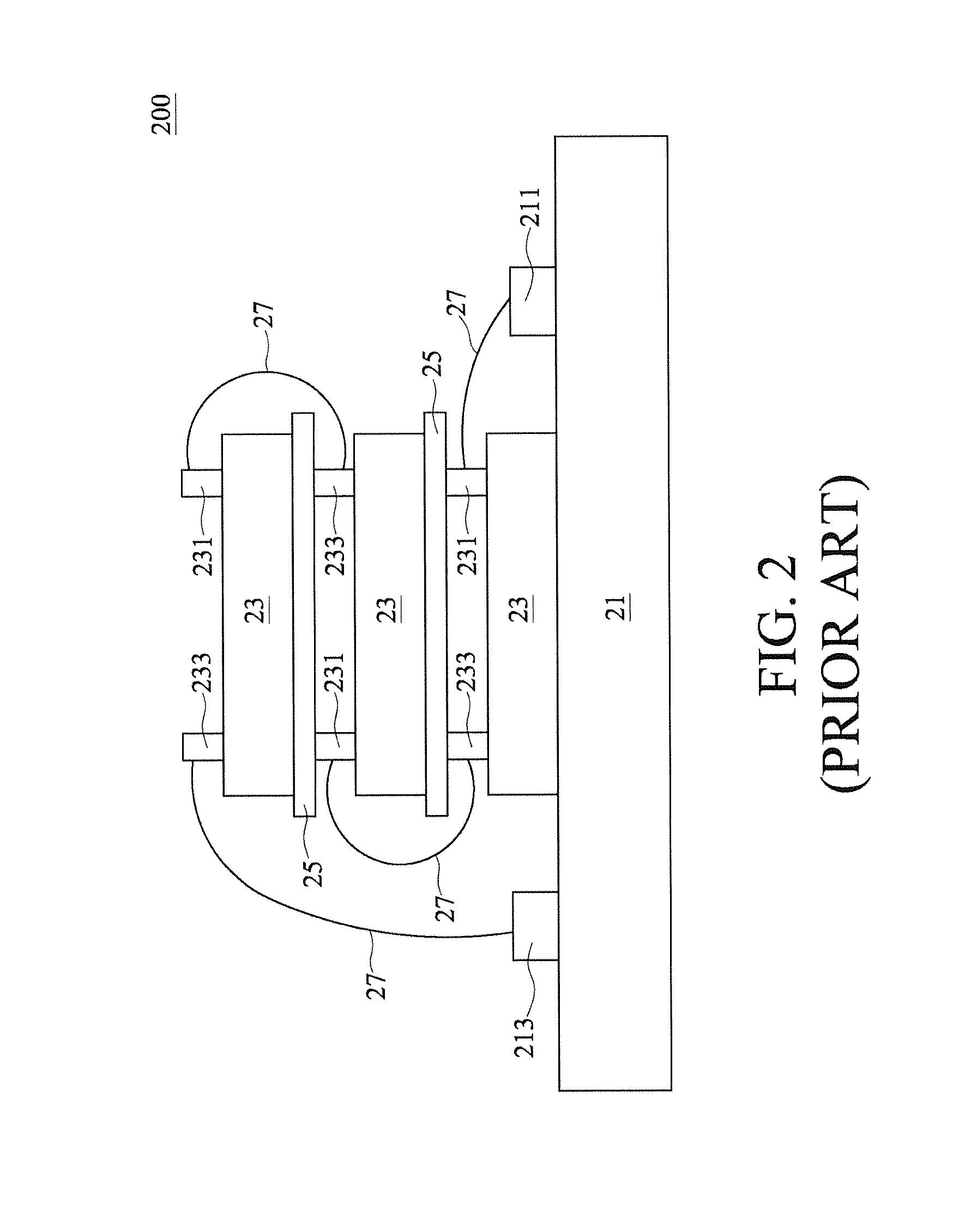 Stacked light emitting diode array structure