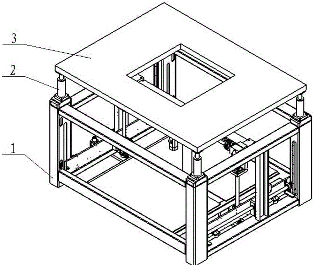 Screen frame lifting device for printing machine