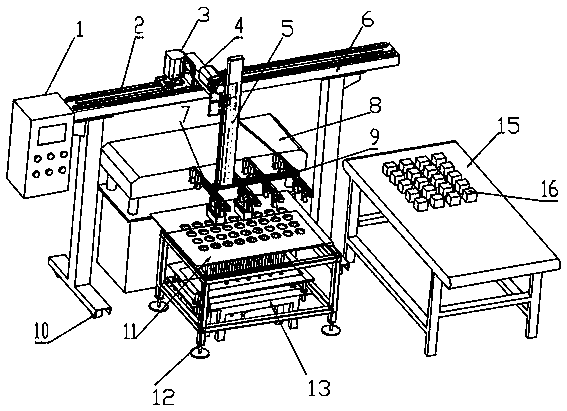 Automatic multi-layer blister material taking machine