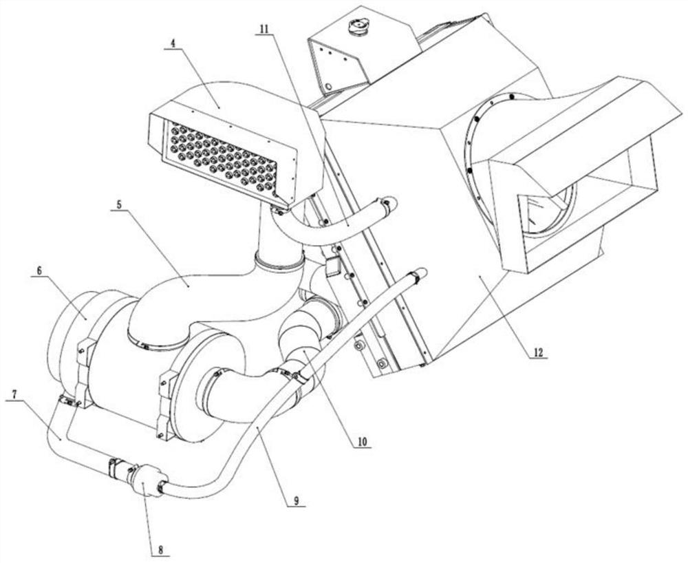 Air inlet system of double-section crawler-type all-terrain armored car