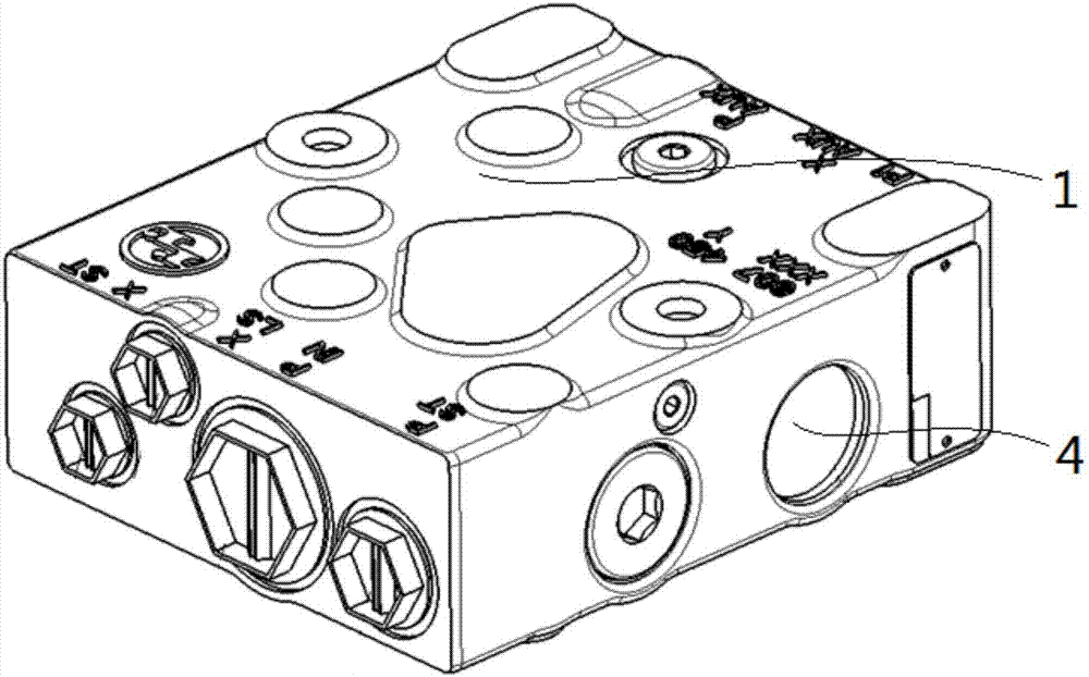 Flow dividing valve block