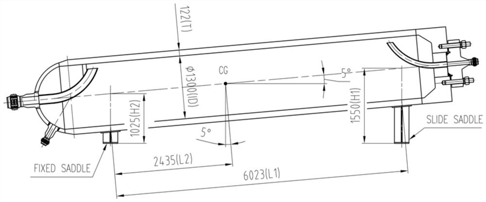 Method for calculating saddles with different heights on two sides