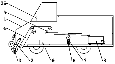 A road garbage cleaning and collecting device