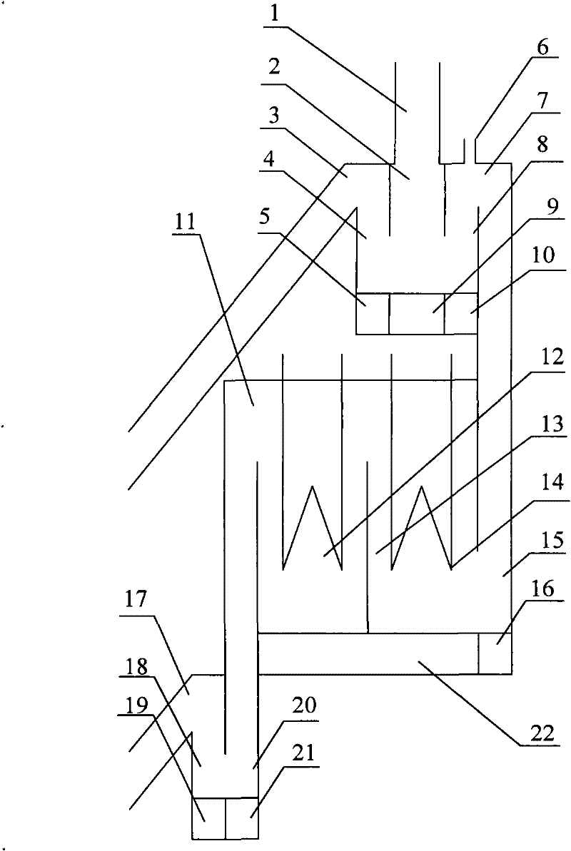 Gas blowby prevention method used for circulating fluid bed garbage furnace, and external type overheating device