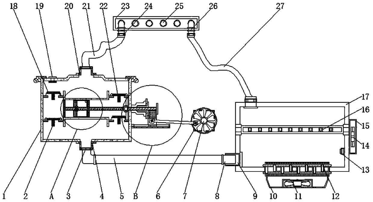 Cooling structure for robot stirring friction welding