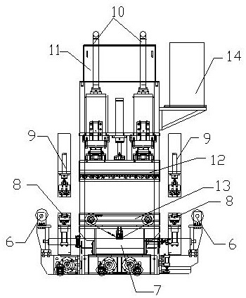 Segmented wide rubber pressing and molding machine