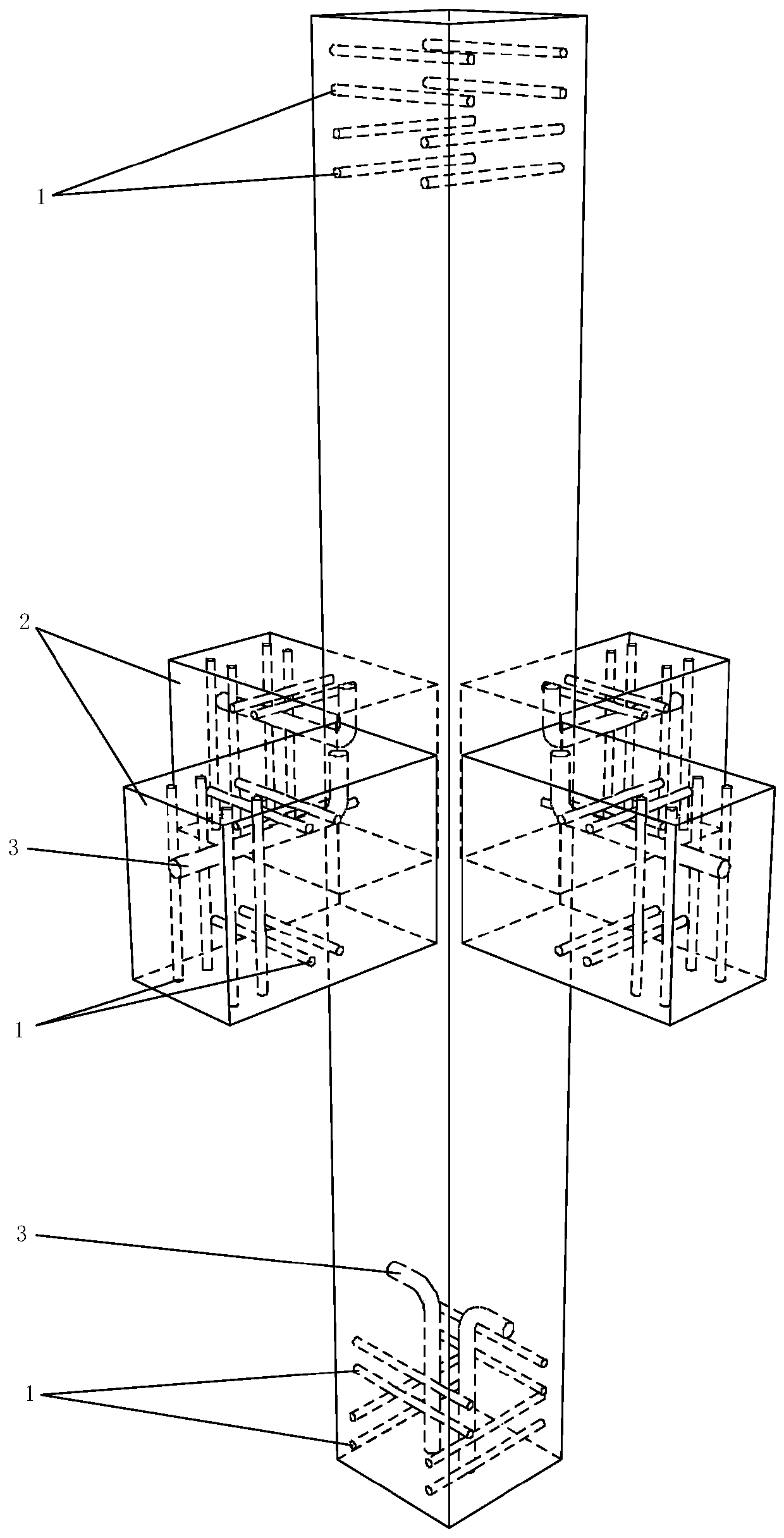 Prefabricated non-reinforced concrete framework and construction method thereof