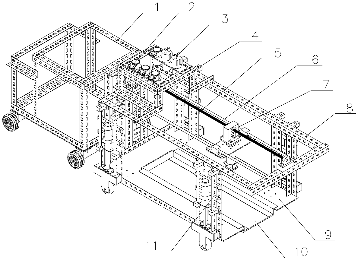 A steel coil transport vehicle