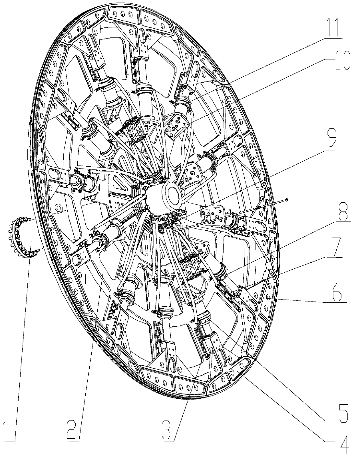 The internal support method of the automatic welding internal support device for the circular seam of the tank barrel section