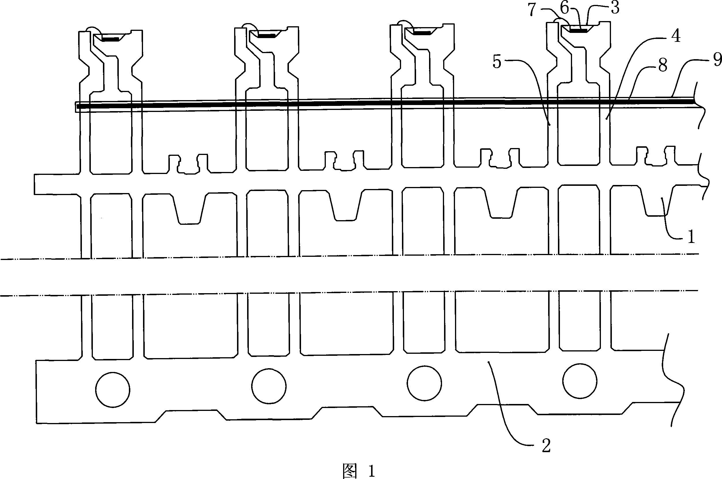 LED supporter processing method for LED nude core test