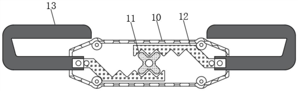 Medicinal material crushing device capable of solving problems of over-high operating temperature and difficult treatment of blockage