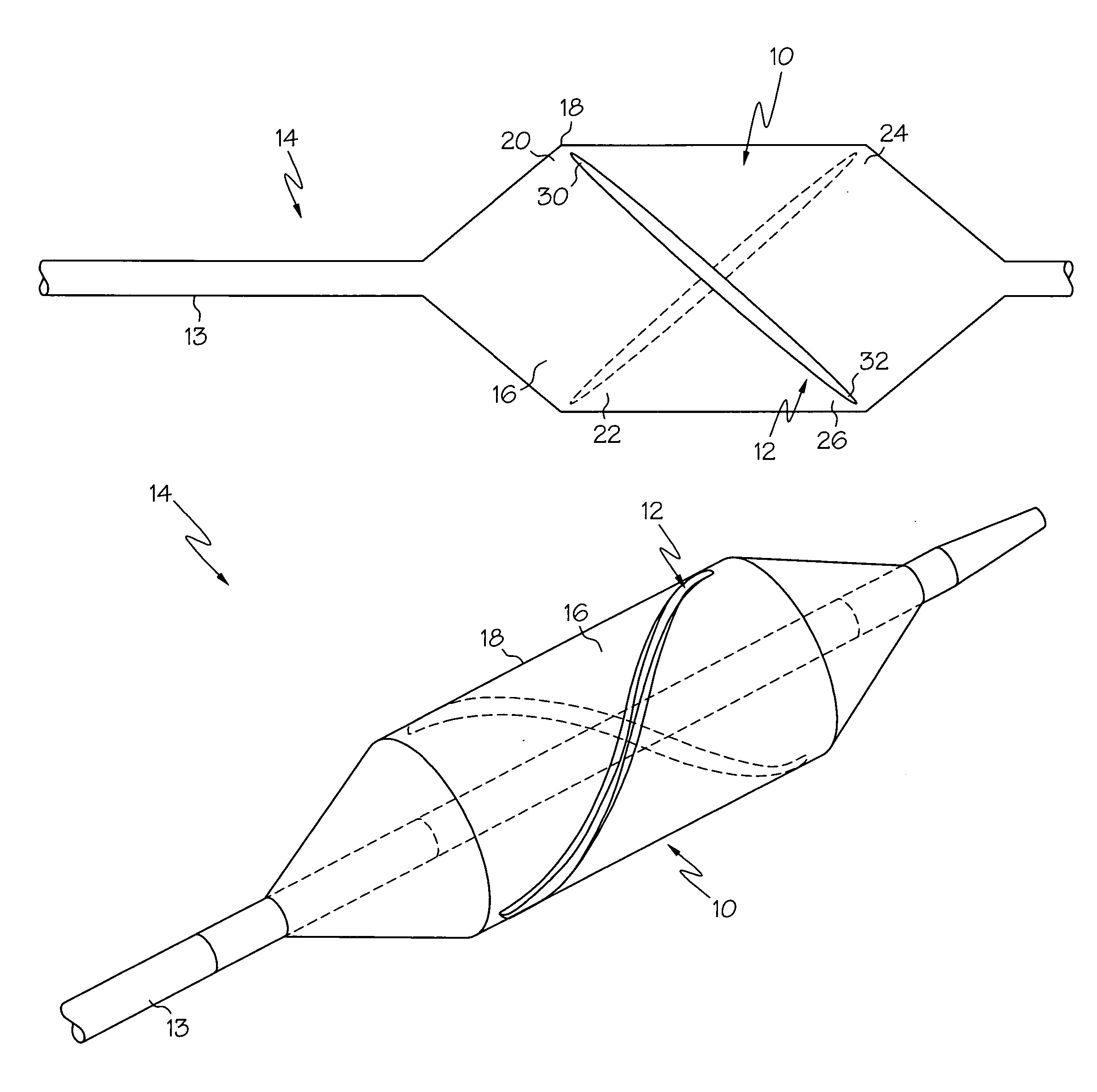 Cutting balloon and process