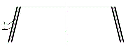 Sandwich type long nozzle sealing piece and manufacturing method thereof