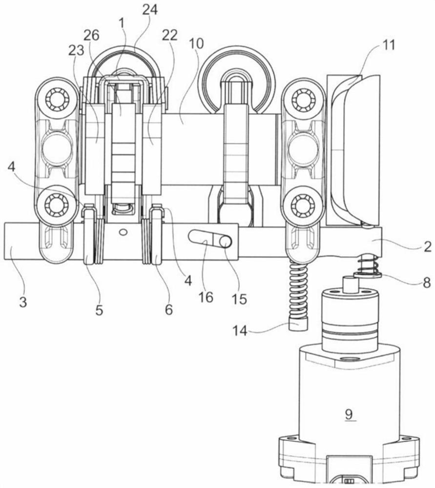 Device for actuating a rocker arm of a valve train for an internal combustion engine