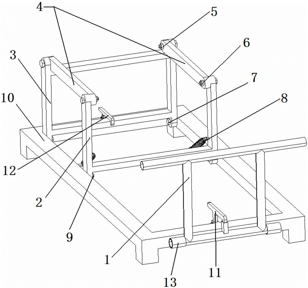 Pre-assembly workbench for motor tricycle