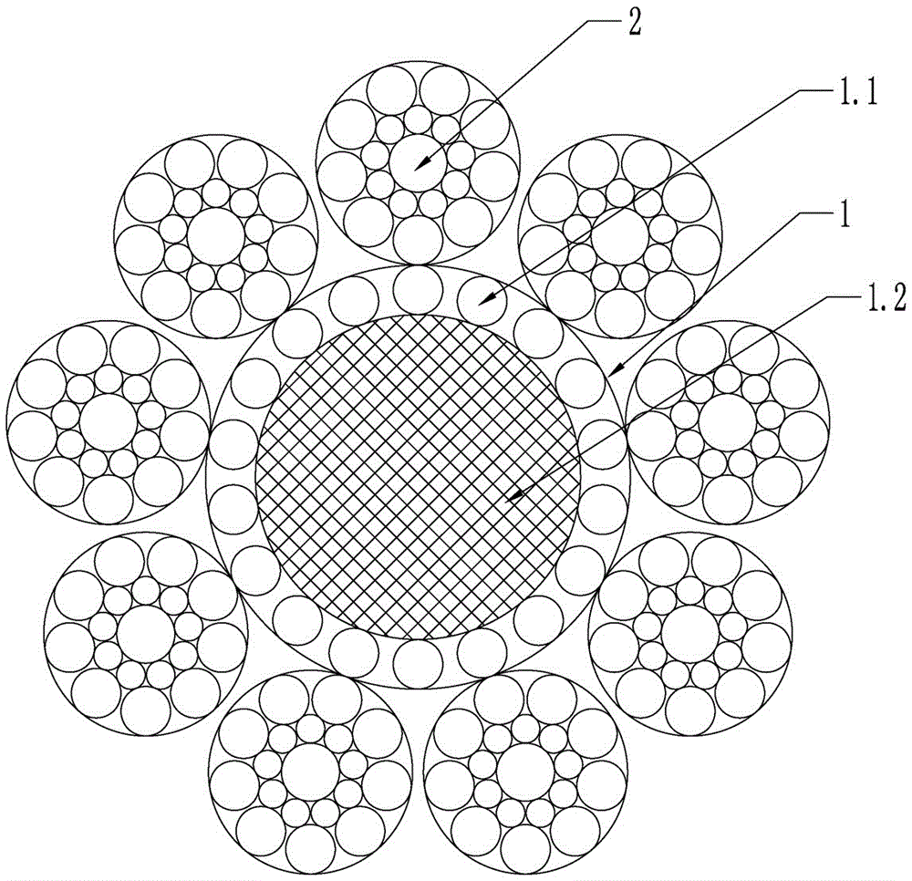 Steel wire rope with single-stranded compound core for elevator