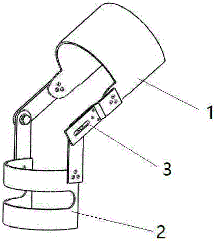 Load-balanced knee joint orthopedic brace and implementation method thereof