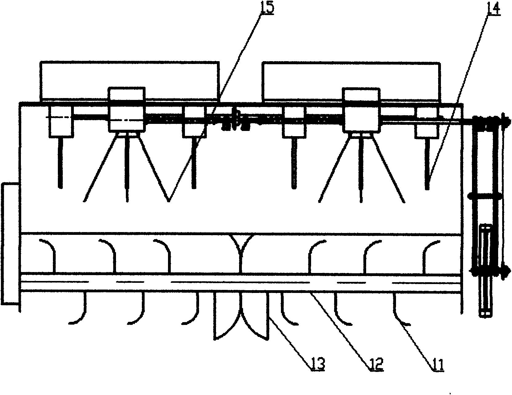 Planting method and equipment for shallow plowing, weeding, ditching and soil covering