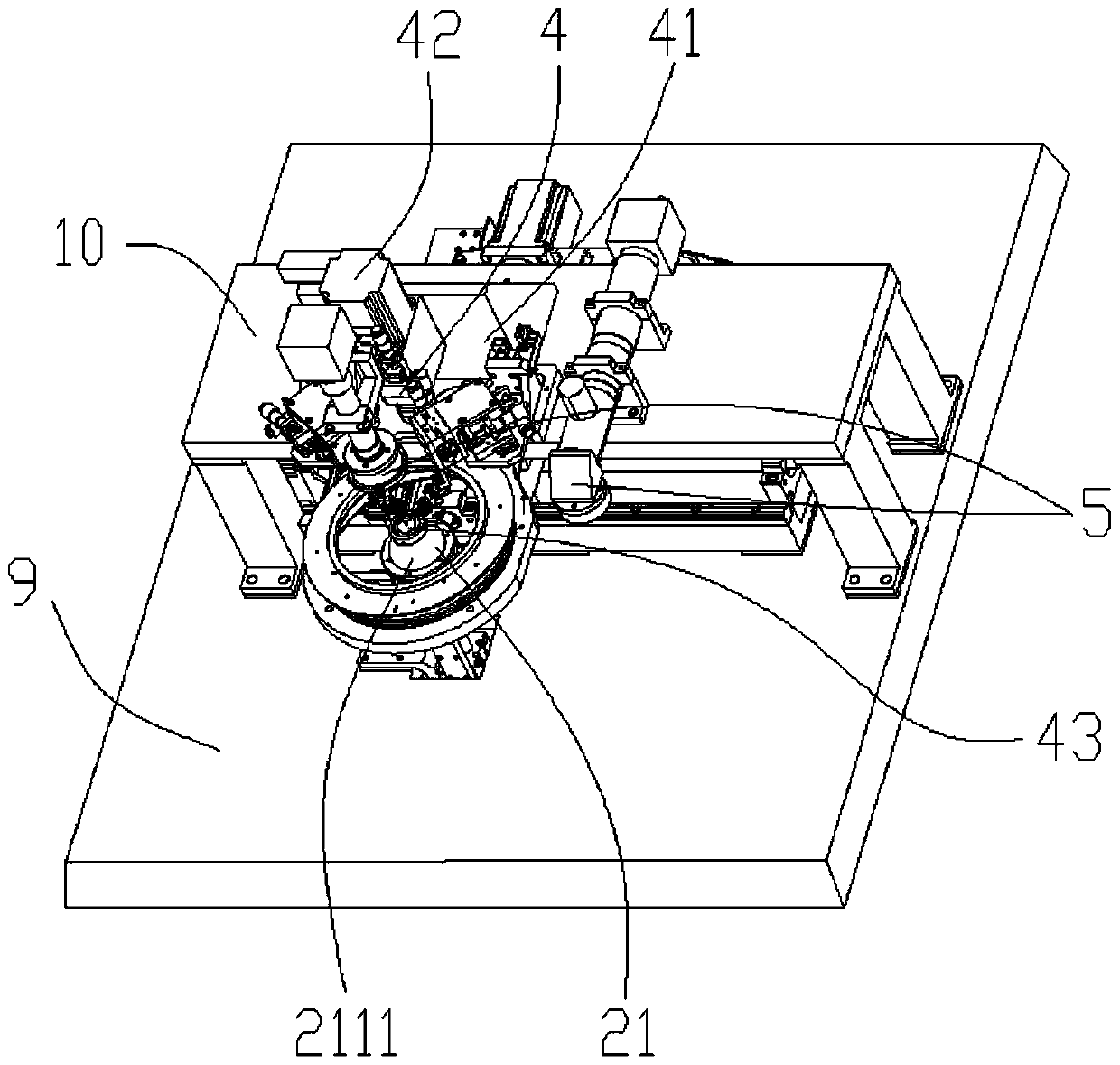 A flip-chip LED chip online detection device