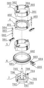 Split crushing device for food detection